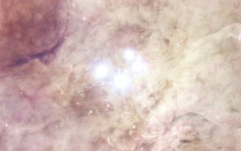 Dettaglio del Trapezio, nelle regioni interne di M42. Telescopio Hubble.