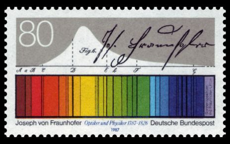Francobollo dedicato a Joseph von Fraunhofer.